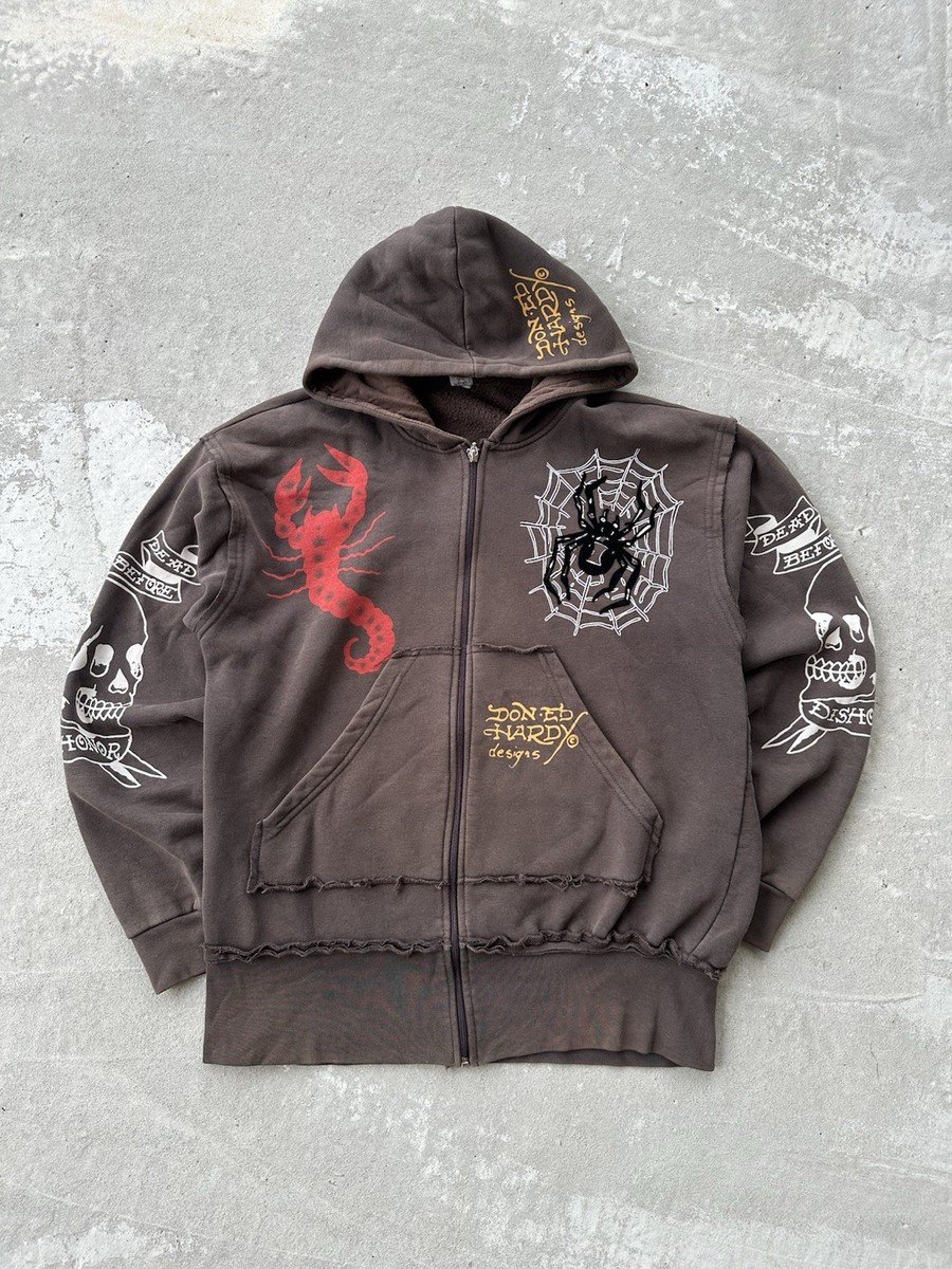 00s CHRISTIAN AUDIGIER リバーシブルパーカー Y2K Christian Audigier Y2K Panther Blue Hoodie Jacket S | eBay