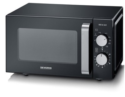 SEVERIN MW7762 20L 1000W 2-in-1 Mikrowelle mit Grill Flatbed Glasboden 2 Ebenen