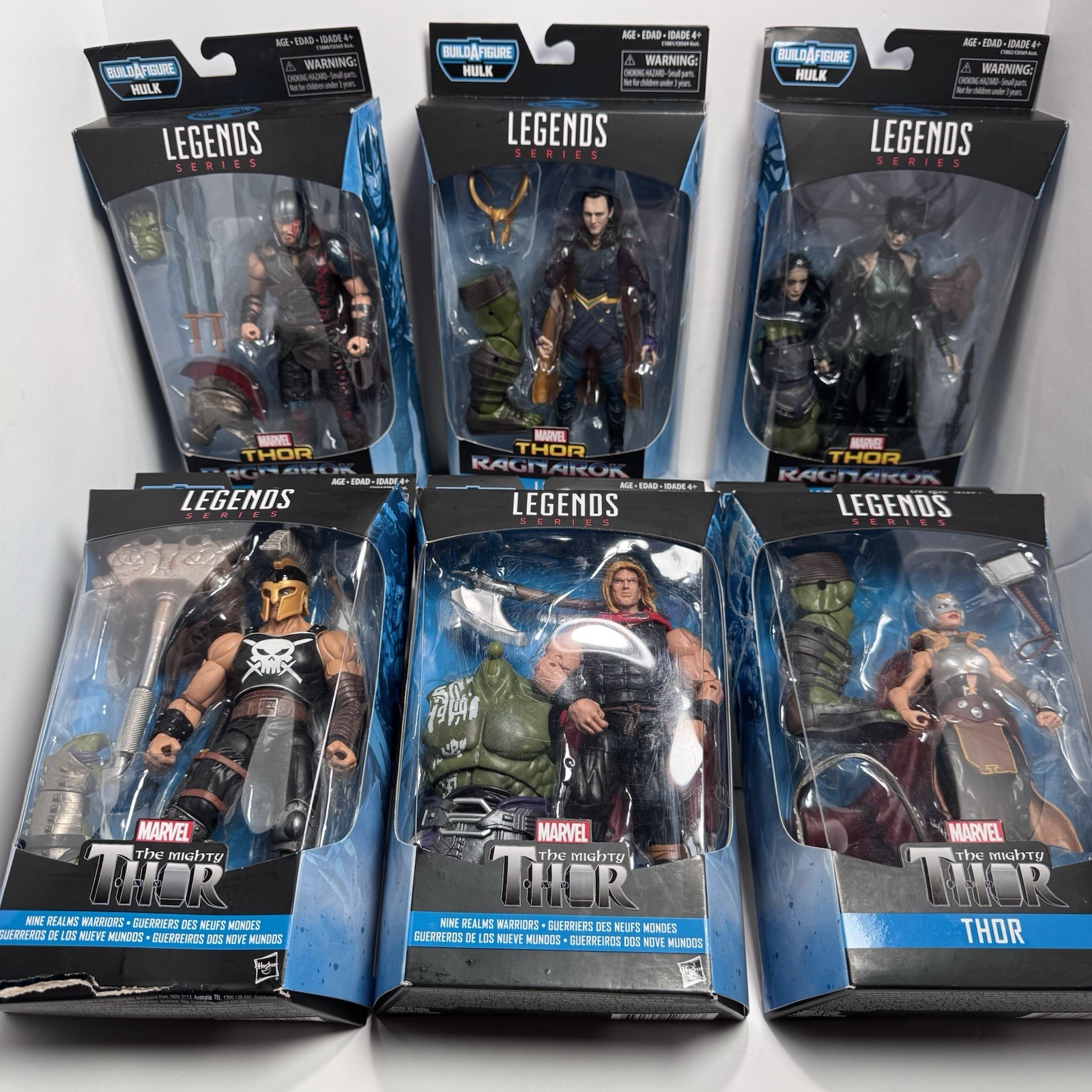 Marvel Legends Thor Ragnarok & Mighty Thor – 6 Figure Lot