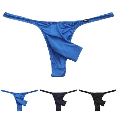 Herren lang offen Beutel Unterwäsche G String Tanga niedriger Bund elastischer Bund
