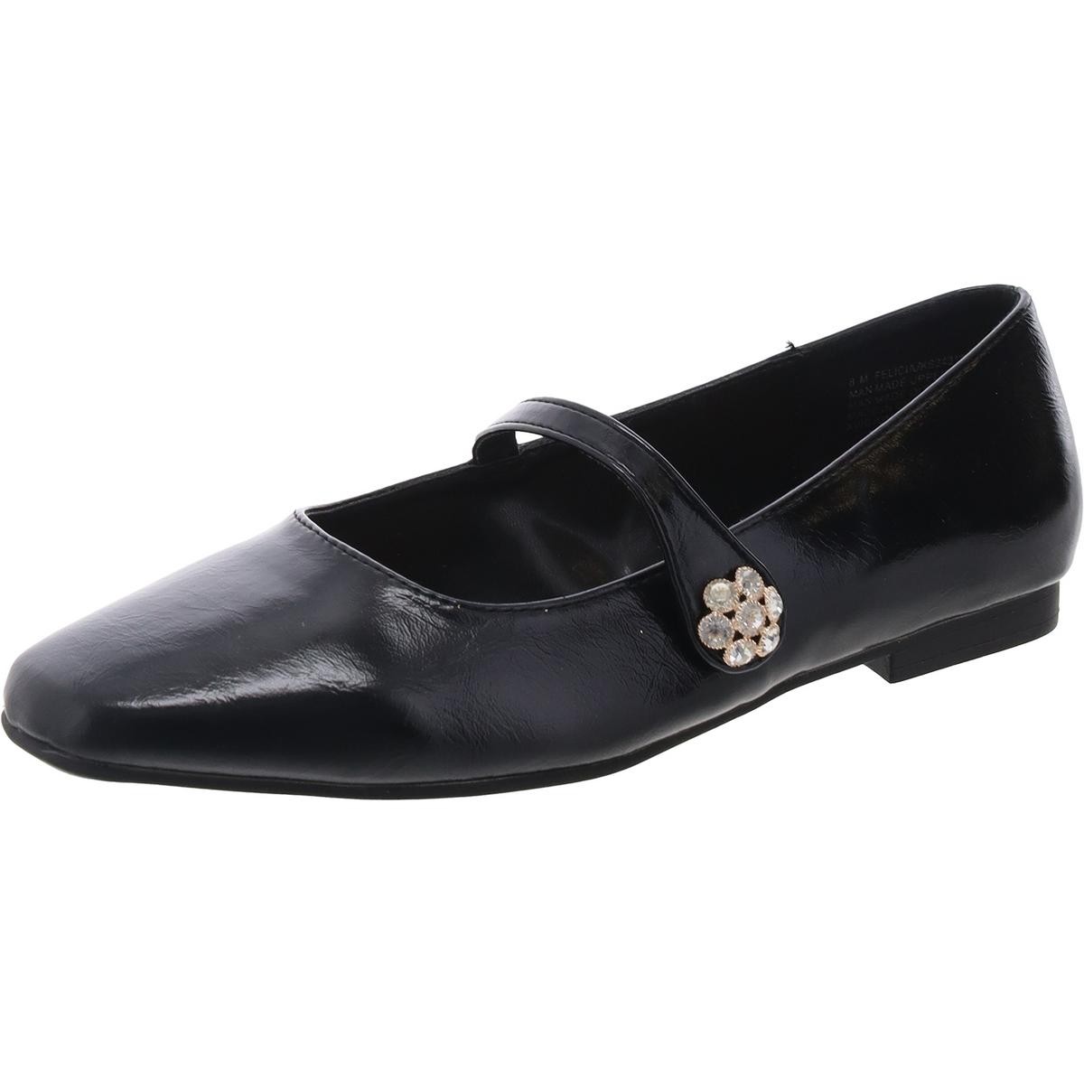 Женские черные туфли Mary Janes из искусственной кожи с украшением Kensie 8 Medium (B,M) BHFO 3850