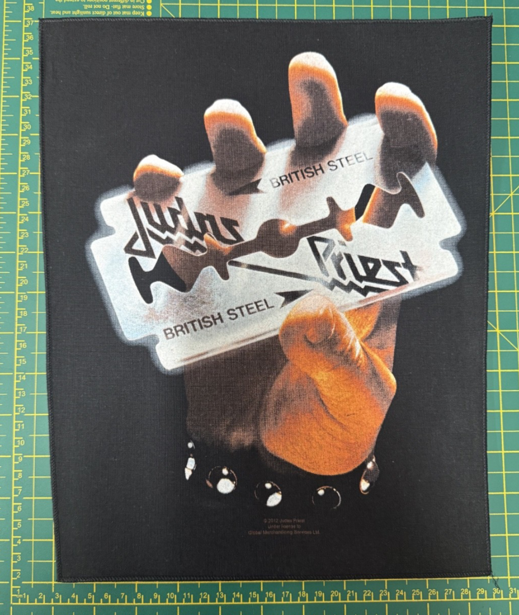 Judas Priest British Steel Large Printed Sew On Back Patch Officially Licensed