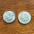 1968 Kennedy Half Dollar 40% Silver Coins Set Of 2