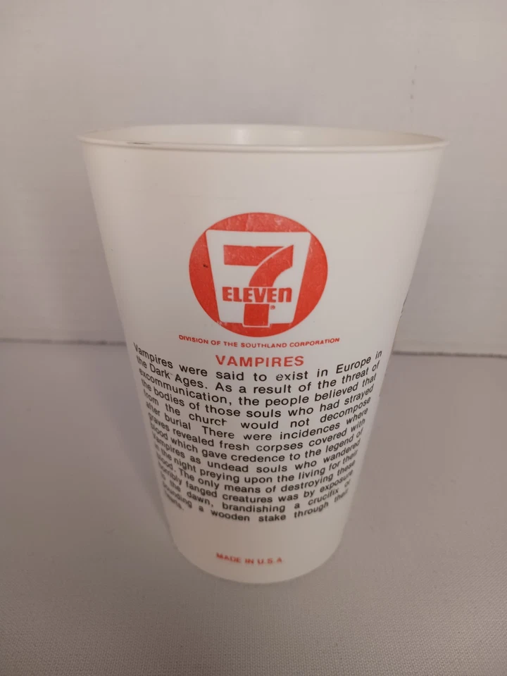 Vintage 7-11 7-Eleven Slurpee Monster Series Cup 1976: Vampire - Image 3 of 4