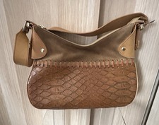 Vintage Echtleder Handtasche – Made in Italy – Cognac Braun