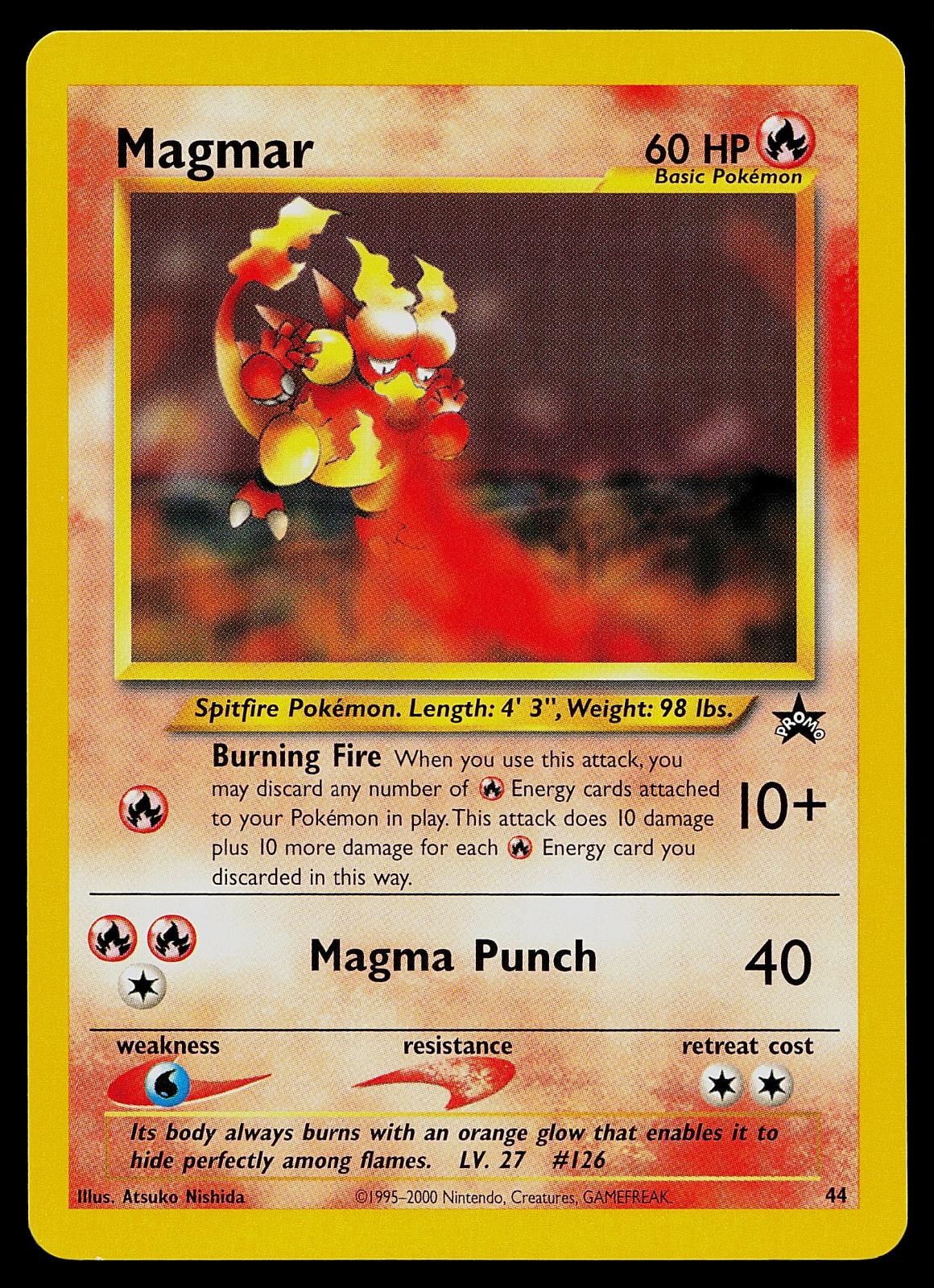 Pokemon Card - Magmar Wizards Black Star Promos 44 Promo