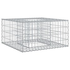 Gabion Raised Bed Silver Galvanised Steel Fence Panels Garden Fencing  vidaXL