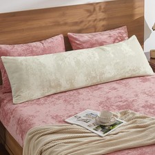 Velvet Body Pillow Cover with Zipper, Soft and Plush 20x54 Long Pillow Case,