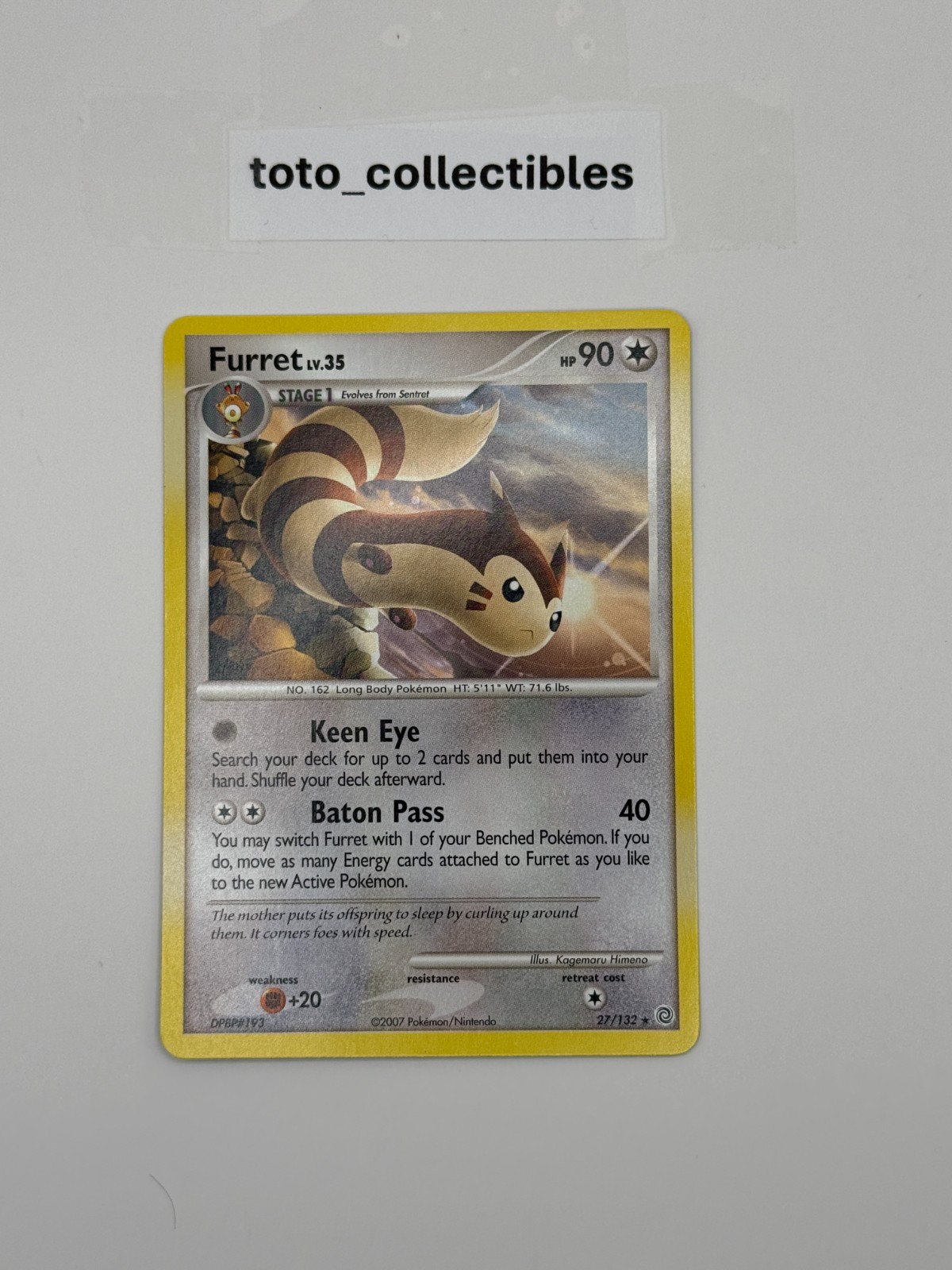 Furret - 27/132 Secret Wonders - Pokémon TCG - 2007 LP-NM