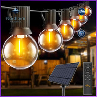 Solar Lichterkette AußEn 30M Mit 50 G40 Led-GlüHbirnen FüR Garten Terrasse