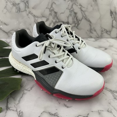 Adidas Mens Adipower Boost 3 Golf Shoes Trainers Size 9 White Pink Trim