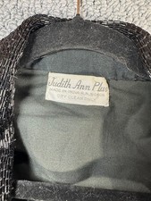 Judith Ann Plus Vintage Sequin Beaded Silk Cardigan Blazer Jacket