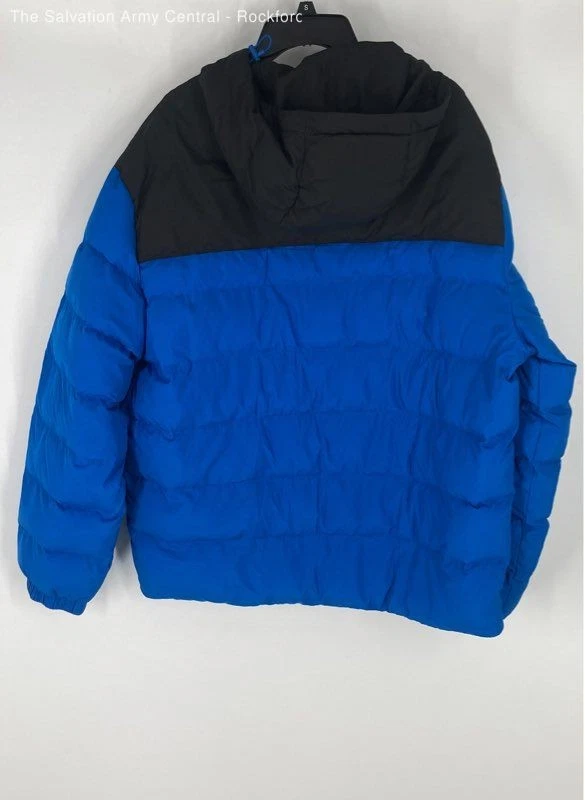Lacoste Mens Blue Black Long Sleeve Full-Zip Pockets Puffer Jacket Size XL - Image 2 of 4