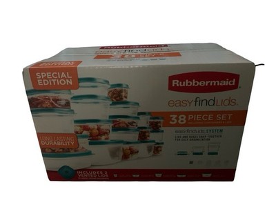 Rubbermaid Easy Find Lids 38 Piece Food Storage Set Teal Special Edition NEW