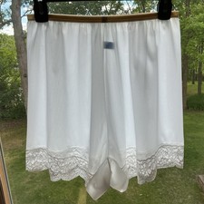 Vintage 1960s VANITY FAIR Tricot Sheer White Panties Wide Gusset Sz 6
