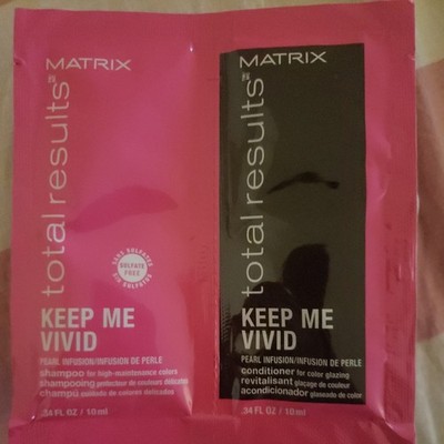 Matrix Total Results Keep Me Vivid Shampoo/Conditioner Sample Pack .34oz- NEW