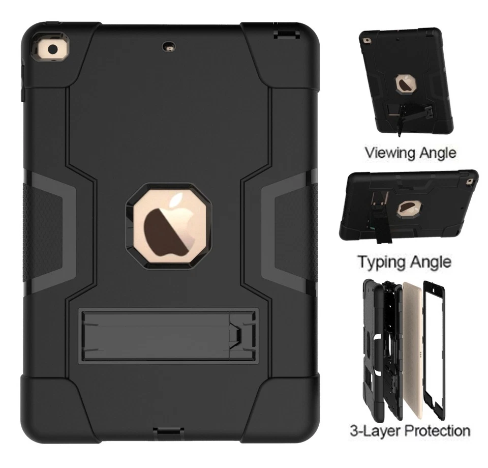 For iPad 3rd 4th 5th 6th 7th 8th 9th Gen Shockproof Heavy Duty Case Stand Cover - Image 4 of 4