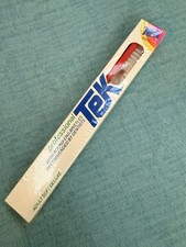 Vtg 1982 Playtex Tek Professional Adult Soft Deluxe Toothbrush Round Red USA