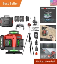 Self-Leveling Green Laser Level with Remote - Ideal for Builders & DIY Projects