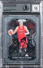 Mystics Elena Delle Donne Signed 2021 Panini Prizm #81 Card Auto 10! BAS Slab 2