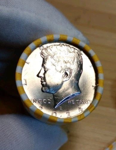 1 Roll (20 Coins): 2024-D Kennedy Half Dollar- BRILLIANT UNC COINS Free Shipping