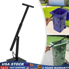 Manual Trash Can Compactor Waste Recycling Hand Tool for 60L-100L Wheelie Bins
