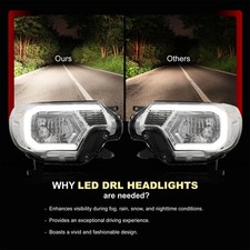 For 2012-2015 Tacoma Led Drl Strip Head Lights Driving Signal Headlamp Set Clear For 2012-2015 Tacoma Led Drl Strip Head Lights Driving Signal Headlamp Set Clear