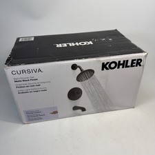 KOHLER Cursiva 1-Handle Tub and Shower Faucet 1.75 GPM Matte Black No Valve