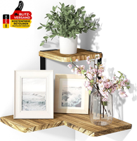 Sriwatana Eckregal Holz HäNgeregal Wandregal BüCherregal Regal Braun | Landhauss