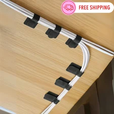 Desktop Cable Organizer Hook & Loop Strap Adhesive Wire Cord Fastening Loop Ties