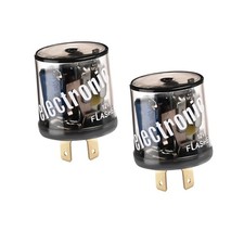 2PCS Flasher Relay, 2 Pin 12V Heavy Duty Turn Signal Relay for Fixing Hyper F...