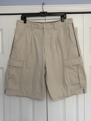 VTG Y2K Bugle Boy Men s Cargo Shorts Size 36 Beige Loose Fit