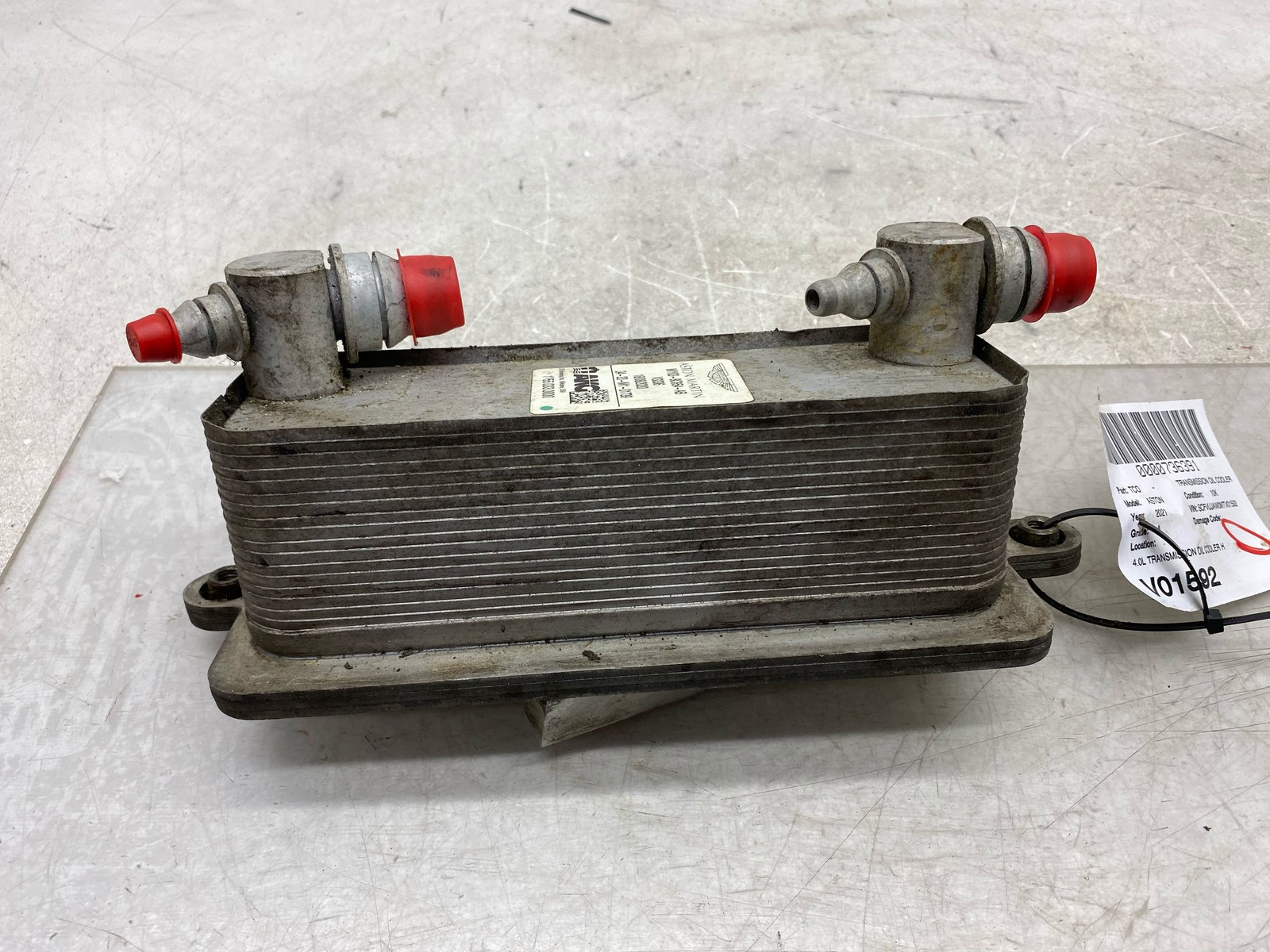 2020-2025 ASTON MARTIN DBX 4.0L TRANS OIL COOLER HEAT EXCHANGER MY83-8C654-AB