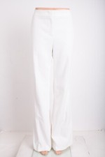 Escada Womens Mid Rise Wide Leg Turya Pants Trousers White Sz M EU 38 NWD 650