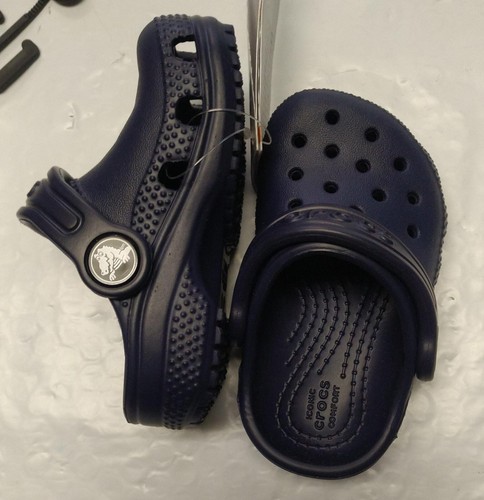 Crocs Classic Iconic Comfort Clog Sandals Men's Kids | Navy Blue - Picture 132 of 146