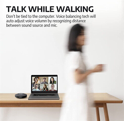 Wireless Mini Bluetooth Speaker w/Microphone Conference Speakerphone for Laptop - Picture 3 of 12