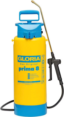 Gloria Prima 8 Drucksprüher 8L Gartenspritze Messinglanze Düse Standfuß
