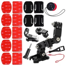 Helmet Mount Set for Gopro Accessories 4 Ways Turntable Button Mount for Gopro S