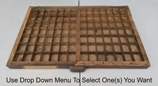 Antique 1917 Wood Printing Press Drawer Letterpress Typeset Case Shadow Box Tray