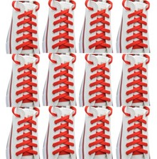 12 pairs Flat "Red" Sneaker Athletic String 27",36",45",54",63" Shoelace