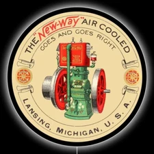 New Way Gas Engines of Lansing MI NEW LED Hanging Lighted Sign: 23" Dia. Round