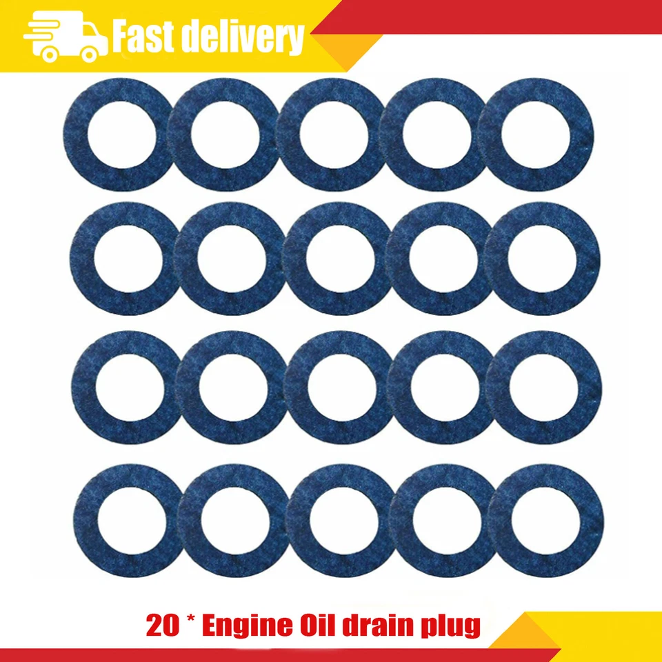 Paquete de 20 arandelas de trituración de junta de tapón de drenaje de aceite 90430-12031 para Toyota Parus Tundra EE. UU. Foto 4 de 4