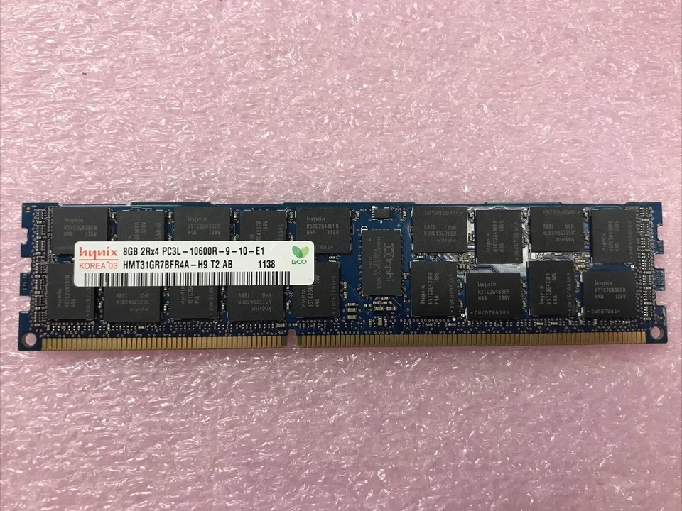 Hynix 48GB 6x8GB 2Rx4 PC3L-10600R-9-10-E1 RAM HMT31GR7BFR4A (Lote de 6) Foto 2 de 4