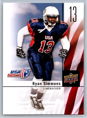 2011 Upper Deck USA Football Ryan Simmons Rookie RC #11