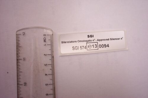 METALLIC, E-MARKED, EXHAUST STICKER (60mm x 20mm) - Picture 2 of 3