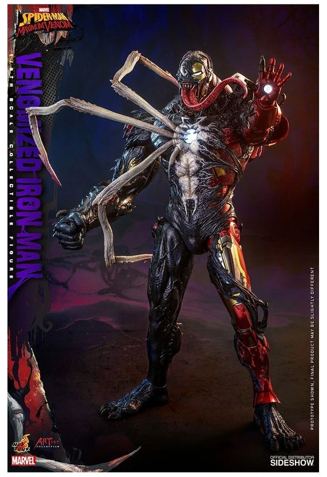 MARVEL Maximum Venom Venomized Iron Man Action Figure Hot Toys AC04 Hot Toys - Photo 4/4