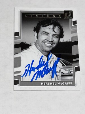 Hershel McGriff DONRUSS LEGENDS NASCAR HALL OF FAMER PIONEER autographed card
