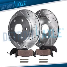 Rear Drilled Slotted Brake Rotors Brake Pads Kit for Nissan Armada Titan QX56