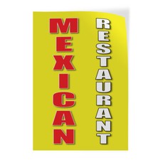Door Decals Vertical Vinyl Stickers Mexican Restaurant Food Fair Business Vinyl