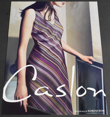 2001 Print Ad Sexy Fashion Lady Feminine Brunette Caslon Dress Nordstrom  Art ATL